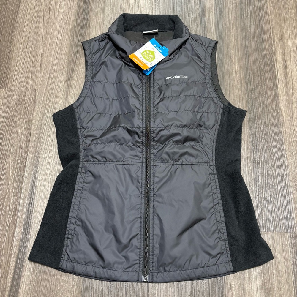 Columbia Vest Women’s Small Black Full Zip Emberview Active Fit Omni Shield FLAW